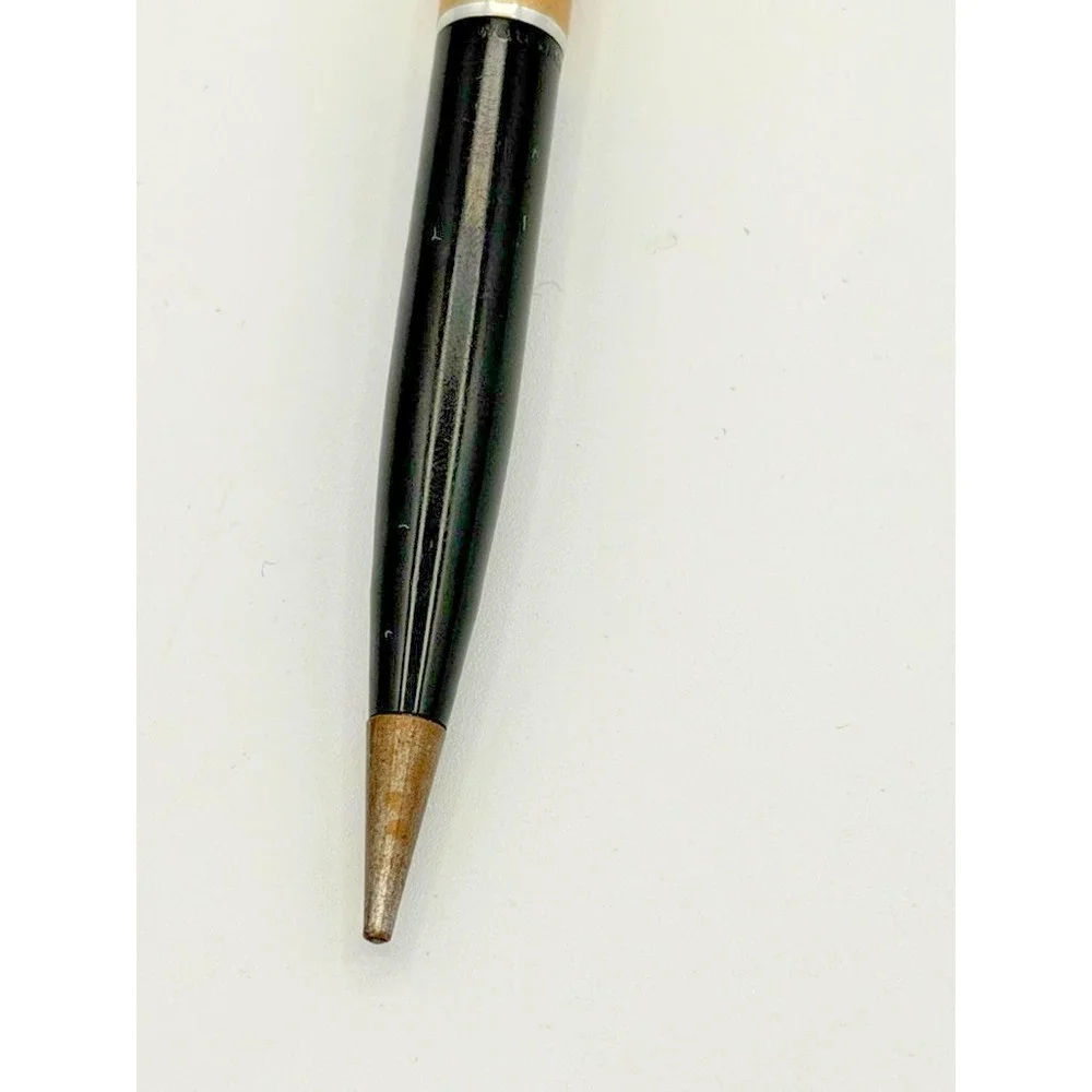 Vintage Waterman Mechanical Pencil Gold Tone Black Barrel Working